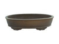 Vaso per bonsai ovale in gres 54x36,5x8,5 cm - GL118a