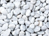 Ciottoli, sassi per giardino, Bianco Carrara 7-15 mm (40 sacchi da 25 kg)