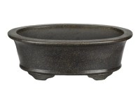 Vaso per bonsai ovale in gres 19x12x6 cm - B116a