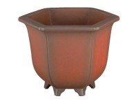 Vaso per bonsai esagonale in gres 34x34x17,5 cm - WY1a