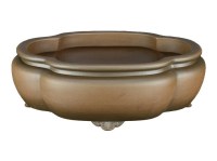 Vaso per bonsai ovale (forma mokko) in gres 34,5x27,5x11 cm - SM006