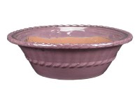 Vaso per bonsai rotondo in gres smaltato rosa-viola 16,5x16,5x5 cm - G238c