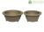 Vasi per bonsai Giapponesi Morrisan rotondi in gres (Set da n.2 pezzi) - B04-12