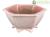 Vaso per bonsai esagonale in gres smaltato rosa 10x10x5 cm - YP7