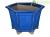 Vaso per bonsai esagonale (stile a cascata) in gres smaltato blu 24x24x18 cm - 2825b