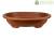 Vaso Cinese ovale in plastica marrone per bonsai 43x32x9 cm - H411C