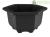 Vaso Cinese esagonale in plastica nera per bonsai e cactus 12x12x8 cm - PL15V